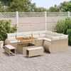 vidaXL Set Divano da Giardino con cuscino 12 pcs beige e panna