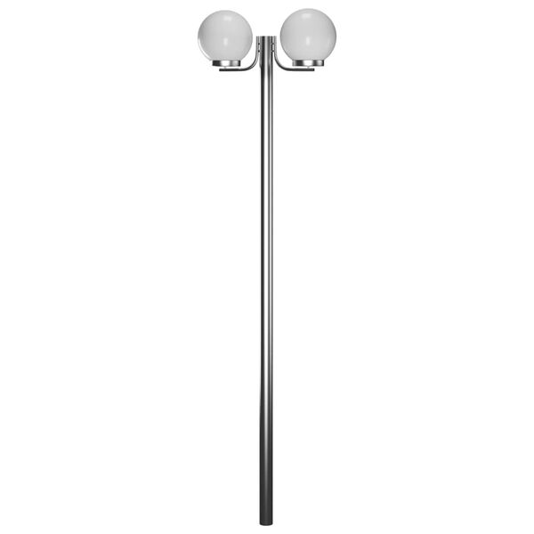 vidaXL Lampione da Giardino con 2 Lampade 220 cm