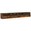 vidaXL Mobili TV Parete 2pz Rovere Fumo 100x30x30 cm Legno Multistrato