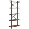 vidaXL Libreria 60 x 30 x 155 cm Legno ingegnerizzato Rovere fum&eacute;