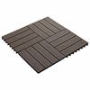 vidaXL Piastrella per Decking 11 pcs Marrone Scuro 30 x 30 cm WPC