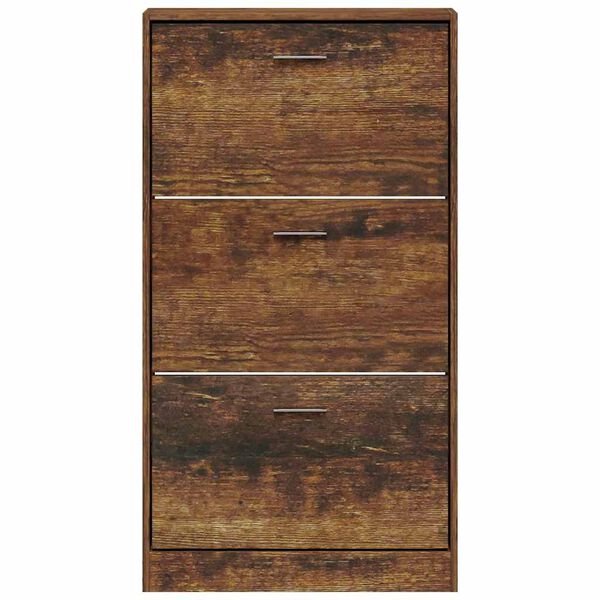 vidaXL Scarpiera Rovere Fumo 59x17x108 cm in Legno Multistrato