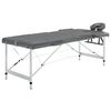 vidaXL Lettino da Massaggio 3 Zone Telaio Alluminio Antracite 186x68cm