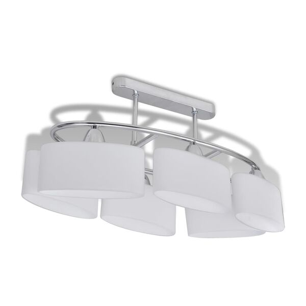 vidaXL Lampade da Soffitto Ellissoidali 2 pz Paralume in Vetro E14