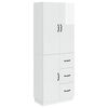 vidaXL Set di armadi 2 pcs Bianco Lucido Legno ingegnerizzato