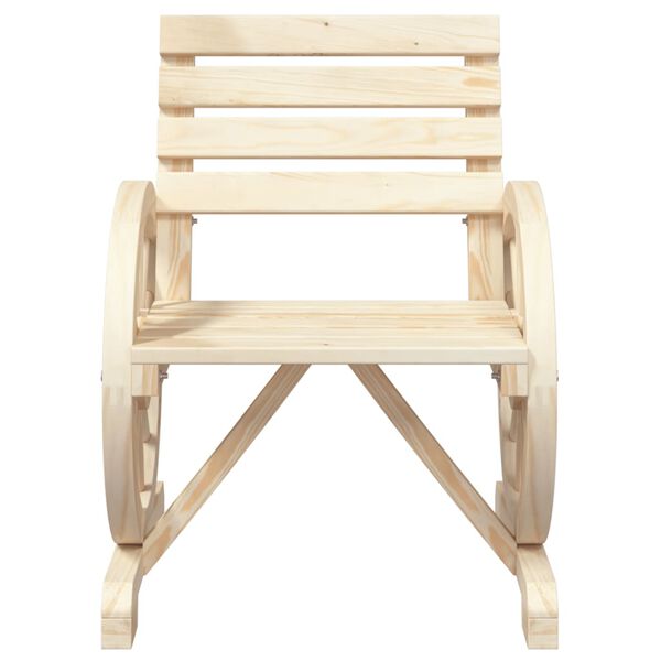 vidaXL Sedia da Giardino 58x58x78,5 cm in Legno Massello di Abete