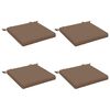vidaXL Cuscini per Sedia in 4 Pezzi SOEST 4 pz 100% Poliestere Tortora