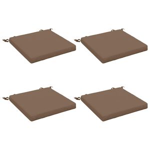 vidaXL Cuscini per Sedia in 4 Pezzi SOEST 4 pz 100% Poliestere Tortora