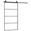 vidaXL Porta Scorrevole con Ferramenta 102,5x205cm Vetro ESG Alluminio
