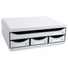 Exacompta Set Cassetti Scrivania Toolbox con 4 Cassetti Grigio Chiaro