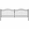 vidaXL Cancello con Punta a Lancia KAMPEN 404 x 125 cm Acciaio Grigio