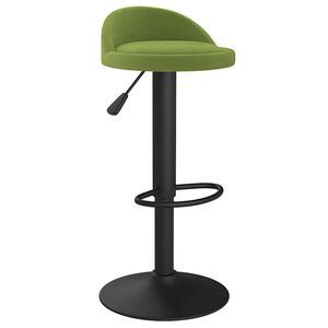 vidaXL Sgabello da Bar Verde Chiaro in Velluto