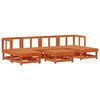 vidaXL Set Lounge da Giardino 7 pcs Marrone Cera