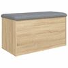 vidaXL Panca contenitore in rovere Sonoma 82x42x45 cm in legno ingegnerizzato