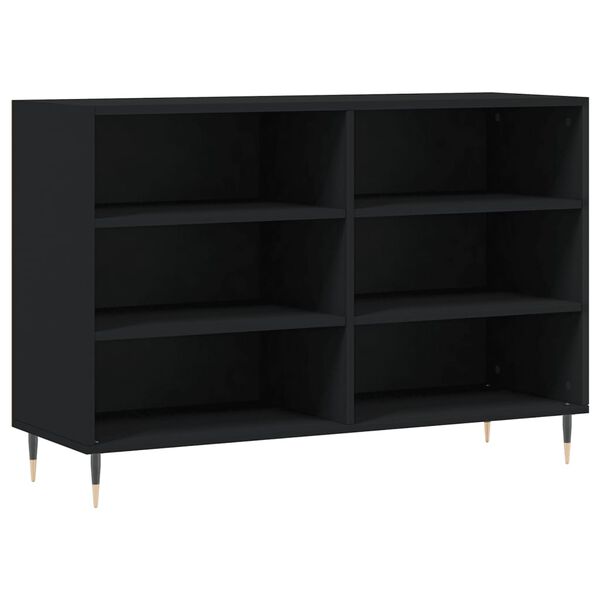 vidaXL Credenza Nera 103,5x35x70 cm in Legno Multistrato