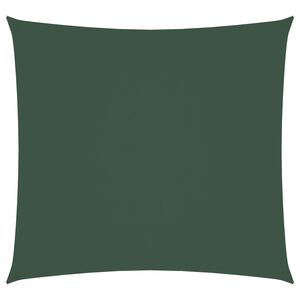 vidaXL Vela Parasole in Tela Oxford Quadrata 2,5x2,5 m Verde Scuro