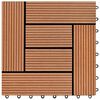vidaXL Piastrella per Decking 11 pcs Marrone 30 x 30 cm WPC