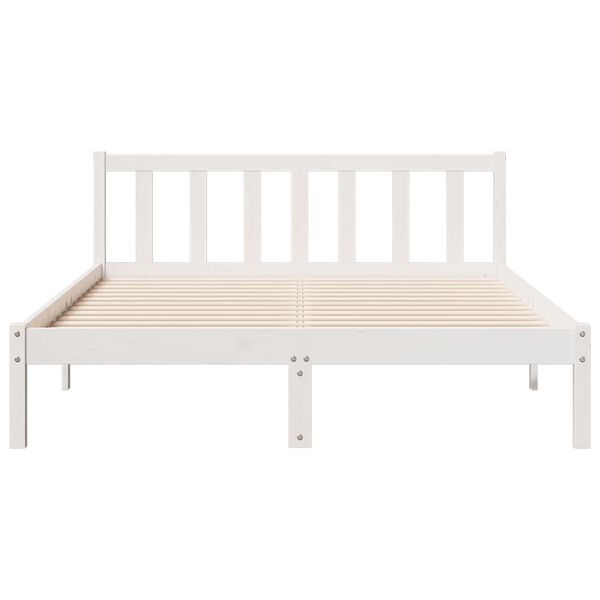 vidaXL Letto Extra Lungo senza Materasso Bianco 180x200 cm in Pino