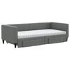 vidaXL Divano Letto Estraibile Cassetti Grigio Scuro 90x190cm Tessuto