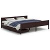 vidaXL Giroletto con 2 Cassetti Marrone Scuro 180x200 cm Massello Pino