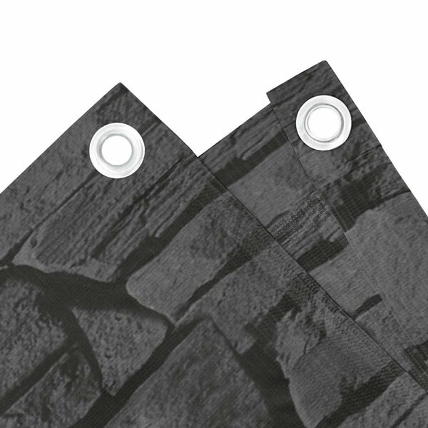 vidaXL Paravento da Balcone con Aspetto Pietra Grigio 700x90 cm PVC