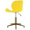 vidaXL Sedie da Pranzo Girevoli 4 pz Gialle in Velluto