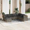 vidaXL Set Divani da Giardino 7 pz con Cuscini Grigio in Polyrattan