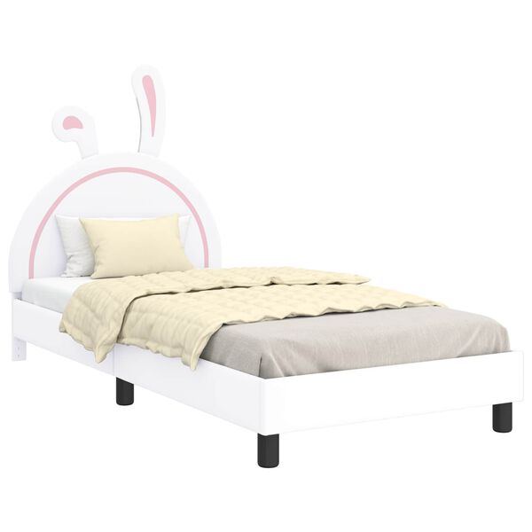 vidaXL Struttura letto bambini con testata Bianco 80 x 200 cm PU