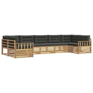 vidaXL Set di divani da esterno 7 pz Bianco e Antracite