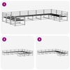 vidaXL Set di divani da esterno 10 pcs Naturale