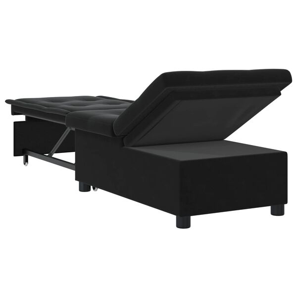 vidaXL Divano letto Nero 194 x 67 x 82 cm Velluto