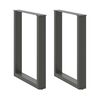 vidaXL Gambe per tavolo da pranzo a forma di U 2 pz Antracite 70x(72-73) cm Acciaio