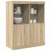 vidaXL Credenza Rovere Sonoma 81x37x100 cm in Legno Massello