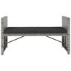 vidaXL Set Divani da Giardino 5 pz con Cuscini in Polyrattan Grigio
