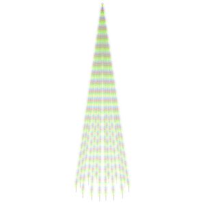 vidaXL Albero di Natale Pennone Colorato 1134 LED 800 cm