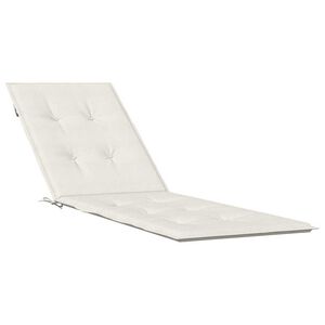 vidaXL Cuscino per Sdraio Crema M&eacute;lange (75+105) x 50 x 4 cm in Tessuto