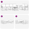 vidaXL Set di divani da esterno 7 pcs Grigio Naturale e Chiaro