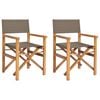 vidaXL Sedia da pranzo 56 x 54 x 87 cm 100% Poliestere Teak Solido