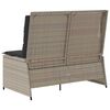 vidaXL Panchina da giardino con cuscino Grigio chiaro Poly Rattan