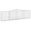 vidaXL Cesto Gabbione ad Arco 400x30x100/120 cm Ferro Zincato