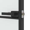 vidaXL Porta Interni Sottile Nera 76x201,5cm Vetro Temperato Alluminio