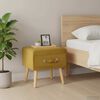 vidaXL Comodino Mustard 40x35x40 cm in Velluto
