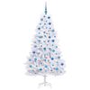 vidaXL Albero di Natale Artificiale con Rami Pieghevoli Bianco 180 cm