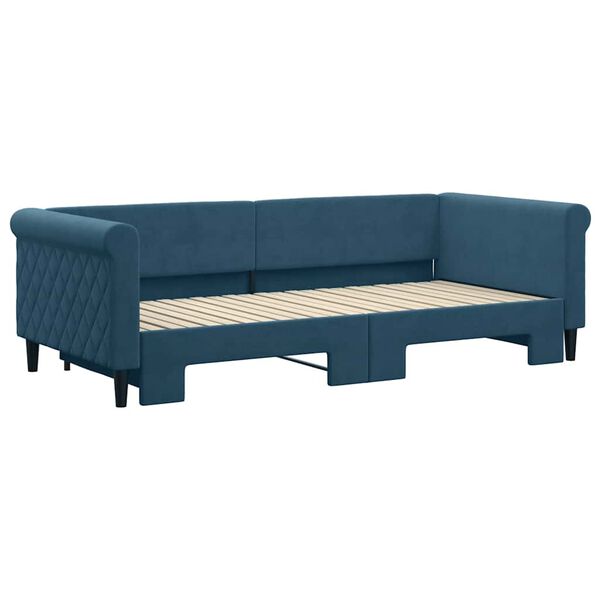 vidaXL Divano Letto con Letto Estraibile Blu 90x200 cm in Velluto