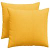 vidaXL Cuscini da Divano 2 pcs Giallo Chiaro 50 x 50 cm