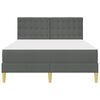 vidaXL Struttura letto con materasso Grigio scuro 120 x 190 cm Tessuto