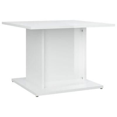 vidaXL Tavolino da Salotto Bianco Lucido 55,5x55,5x40 cm in Truciolato