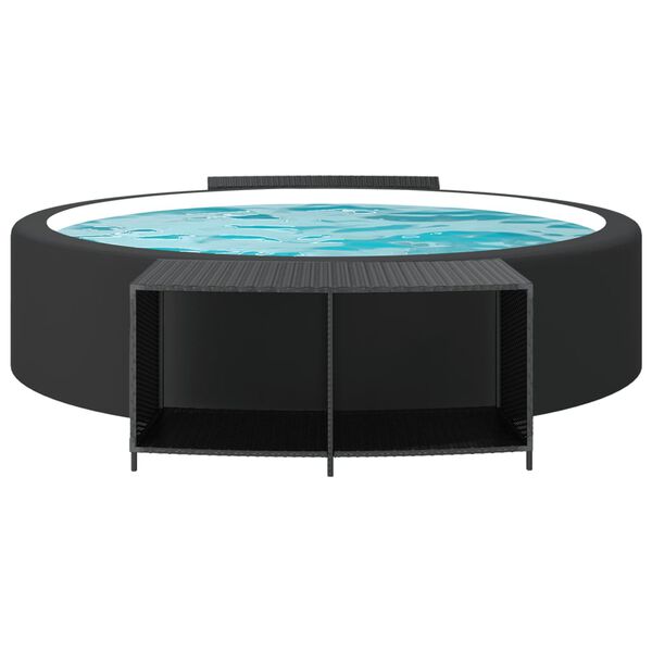 vidaXL Scaffali Portaoggetti 2 pz in Polyrattan Nero