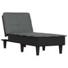 vidaXL Chaise Longue in Tessuto Grigio Scuro