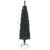 vidaXL Albero Natale Artificiale Sottile Supporto 120 cm Fibra Ottica